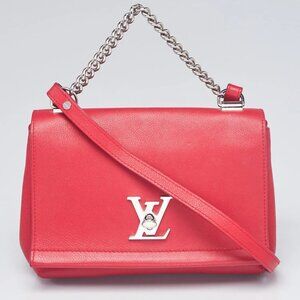 Louis Vuitton Rubis Pebbled Leather Lockme II BB